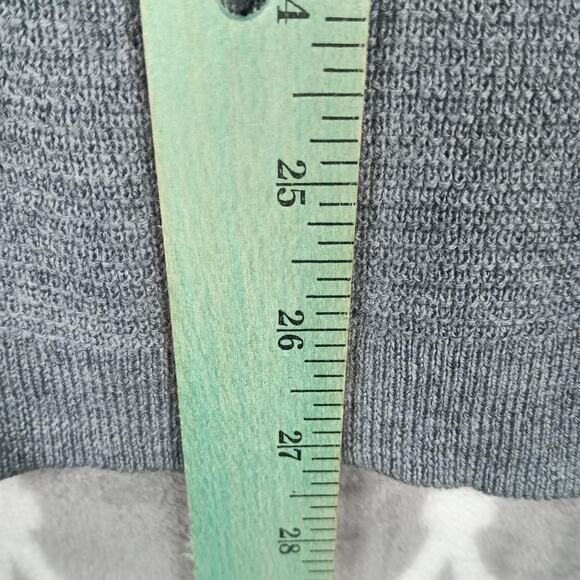 Banana Republic Sweater Mens XLT Gray Italian Merino Wool Henley Long Sleeve - Picture 6 of 8